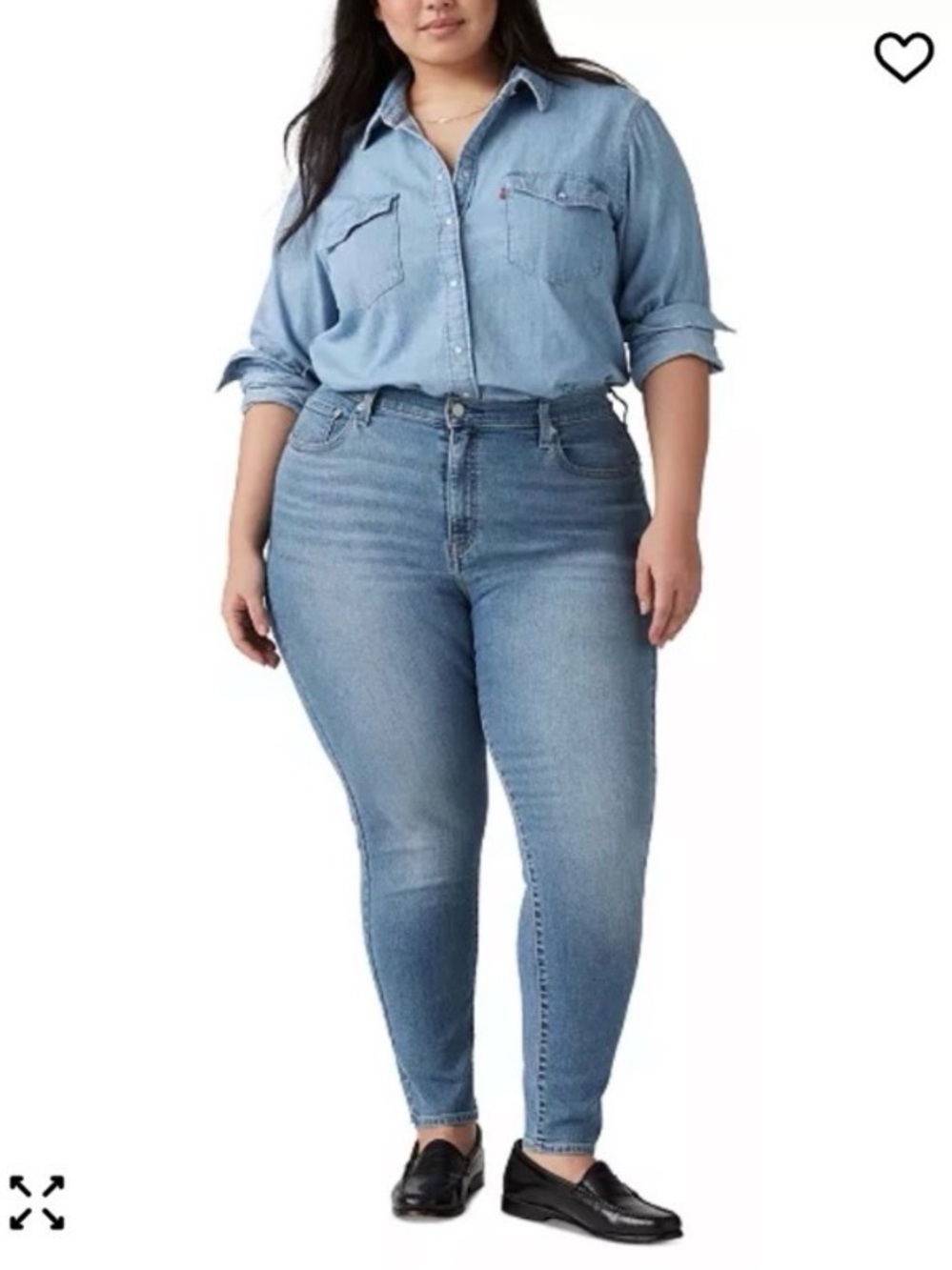 Levi’s Women’s 721 Light Wash Blue High Rise Skinny Jeans